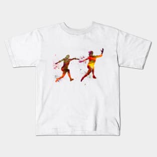 Relay race in watercolor Kids T-Shirt